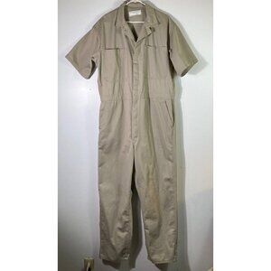 Mens Adolphe Lafont Vintage Workwear Short Sleeve Coveralls Beige 48L #2 Cotton